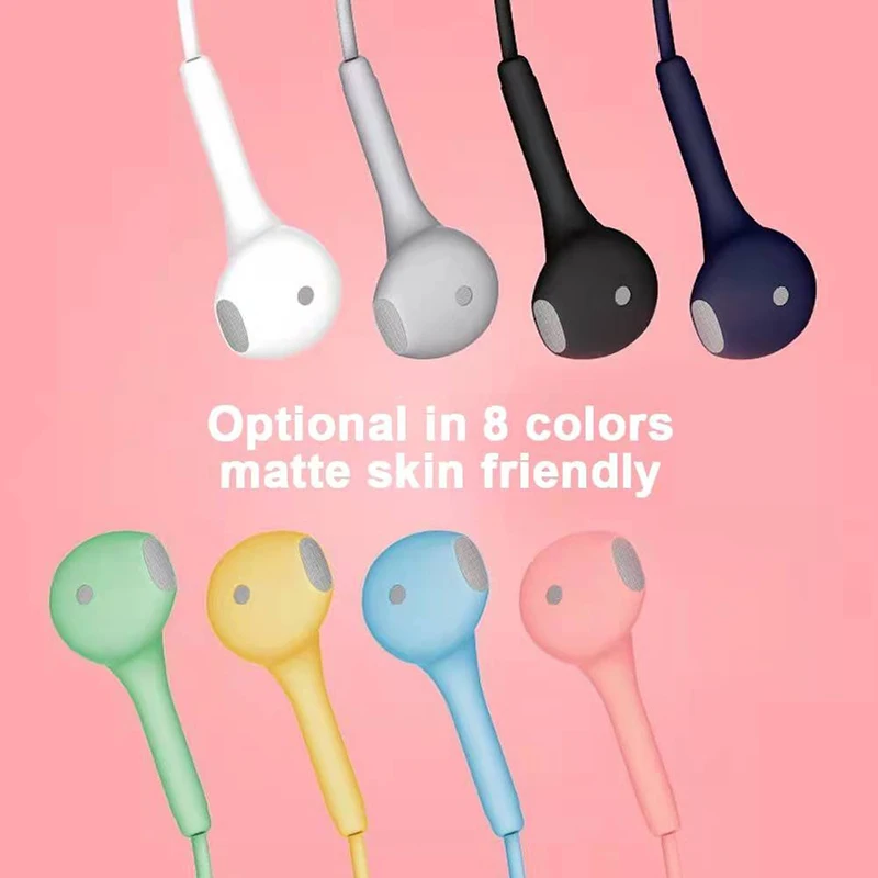 3.5mm Earphone In Ear Wired Stereo Sound Earphone With Built-in Microphone Sport Music Earbud Handfree For Xiaomi Huawei Samsung