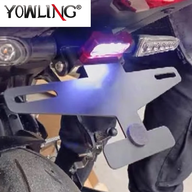 FOR QJMOTOR SRK125R SRK125 R Accessories License Plate Frame Holder Rear Tail Fixed Bracket License Plate Lamp SRK 125R 125 R 2