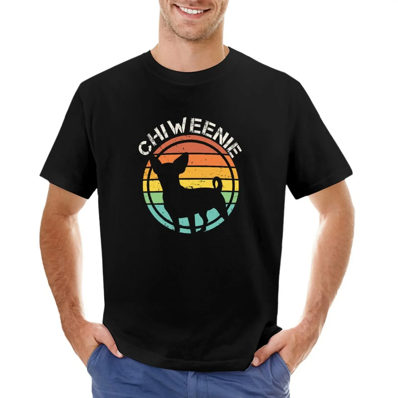 Cute Retro Chiweenie Silhouette Gift design for Chiweenies design T-Shirt graphic shirts cute clothes sweat shirts, men