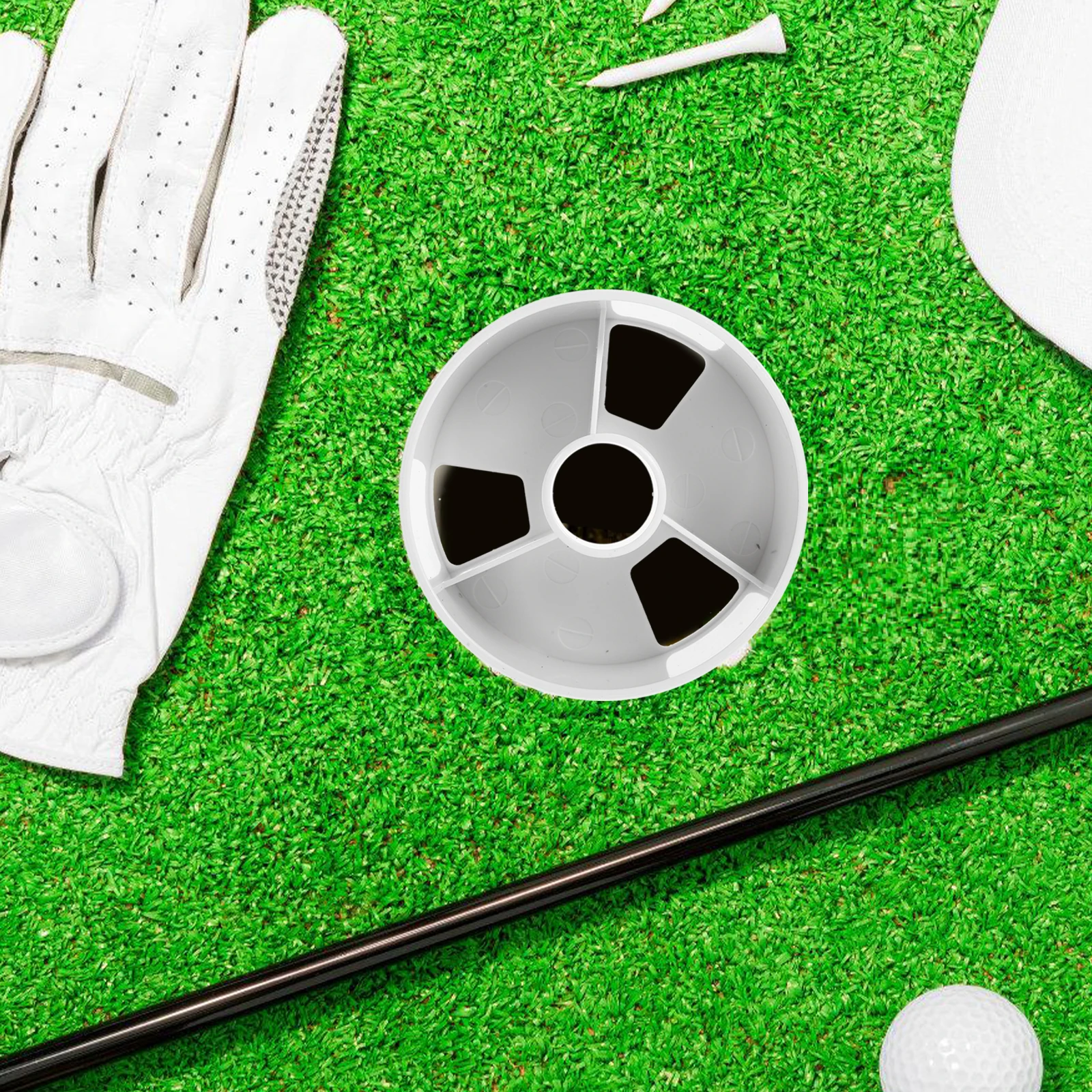 

2 pcs Plastic Putting Cup 10.5X10.5X10Cm Golf Training Accessory Hole Cup For Lawn Flag Support Practice Golf Accessory