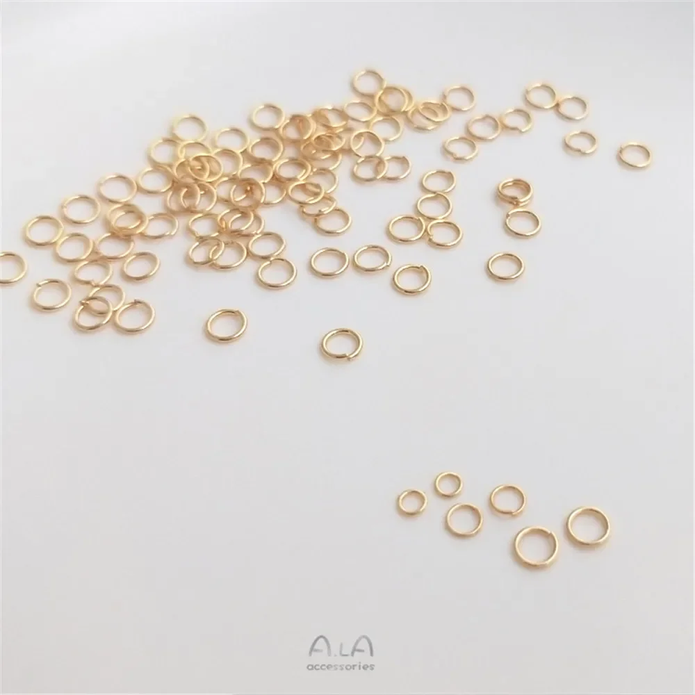 14K Extremely small titanium steel opening ring high hardness manual single ring DIY accessories material link accessories