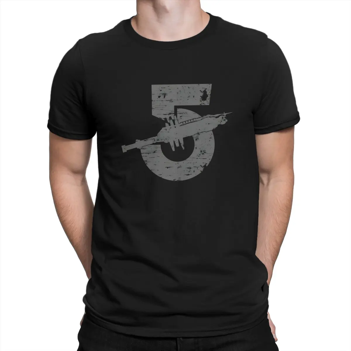 Babylon 5 5 Vintage T Shirt Homme Men's Tshirt O-Neck