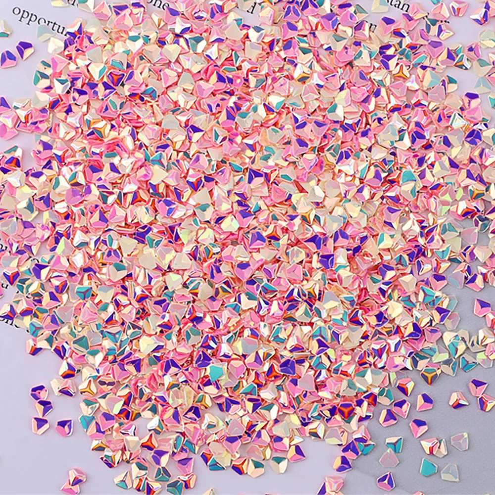 Nagelglitzer-Pailletten, 3D-Blumen-Herz, Nagelflocken-Design, holografische glitzernde Nagel-Pailletten für Frauen und Mädchen, Maniküre, DIY-Dekoration