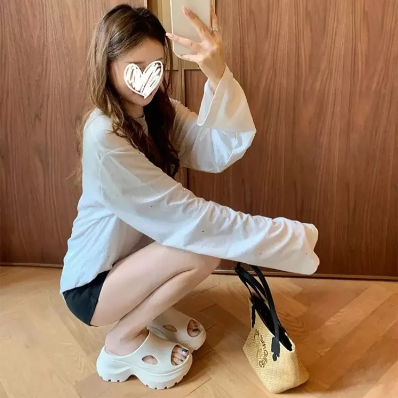 Fashion Eva Thick Platform Slippers Women 2026 Summer Height Increase Wedges Sandals Woman Thick Sole Non Slip Beach Sandles