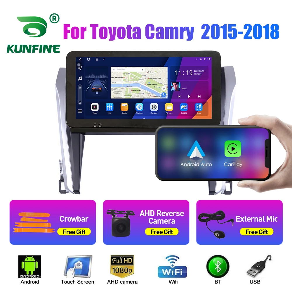 

10.33 Inch Car Radio For Toyota Camry 2015-2018 2Din Android Octa Core Car Stereo DVD GPS Navigation Player QLED Screen Carplay