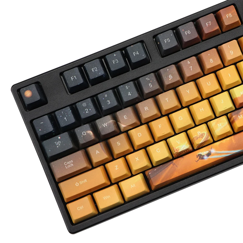 Processo de sublimação de cinco lados com tema Trek Keycap de altura OEM de 110 teclas