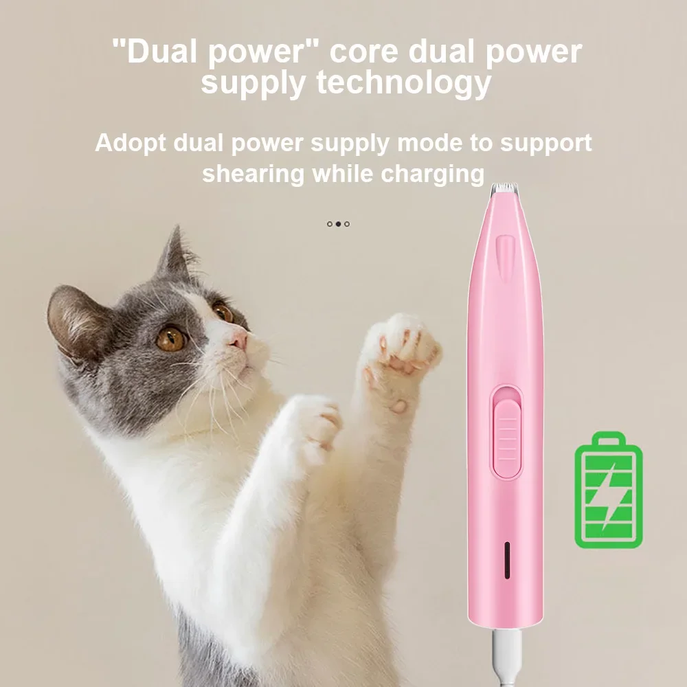 Dog Hair Trimmer Electric Dog Cutter Professional Pet Foot Hair Trimmer Professional Pet Nose/Ear/Paw Trimmer Accessories image 2