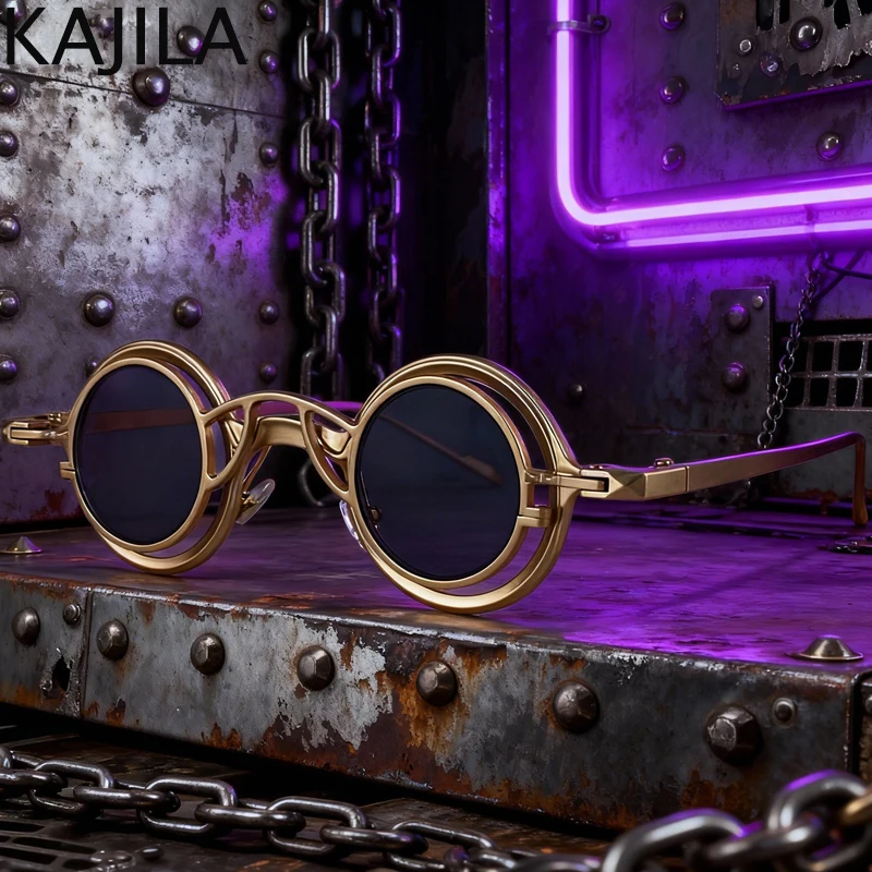 

Clip On Removable Round Steampunk Sunglasses Men 2025 Luxury Brand Vintage Small Frame 2 In 1 Sun Glasses Prescription Eyewear