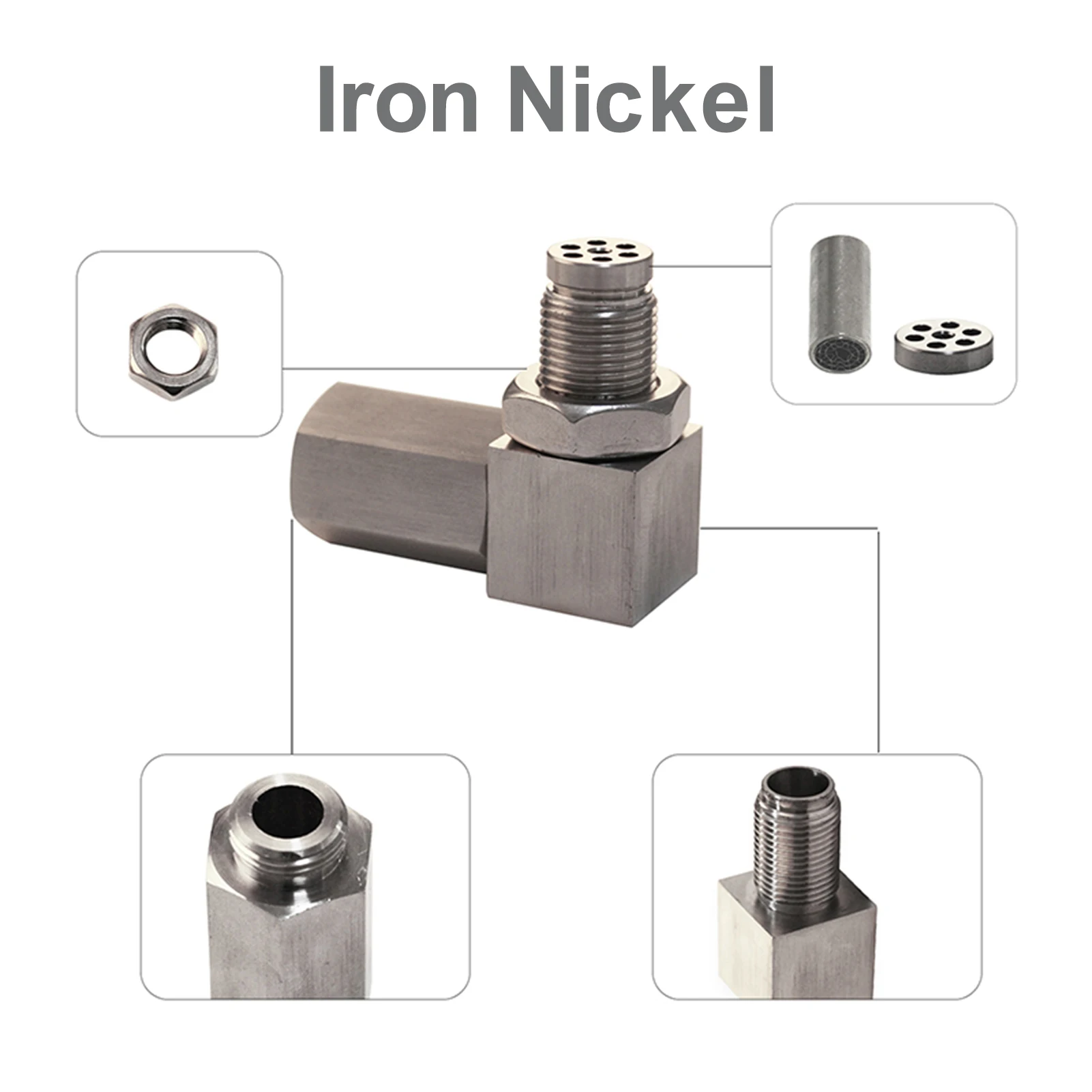 Auto Universal O2 Sauerstoff Sensor Spacer Motor Licht Adapter Bung Katalysator Fix Eisen Vernickelung