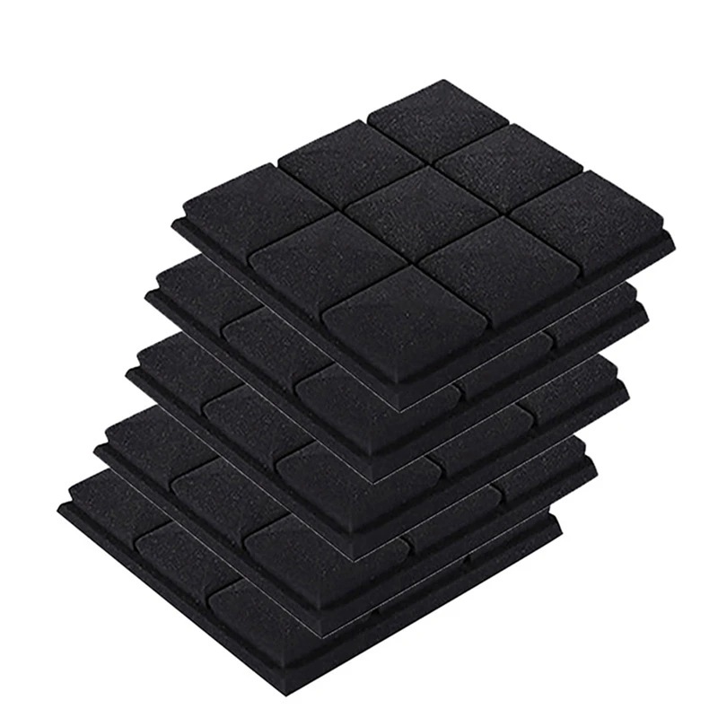 Acoustic Foam Panels, 5 Pack 30X30x5cm Mushroom Studio Wedge Tiles, Sound Panels Sound Proof Foam Panels