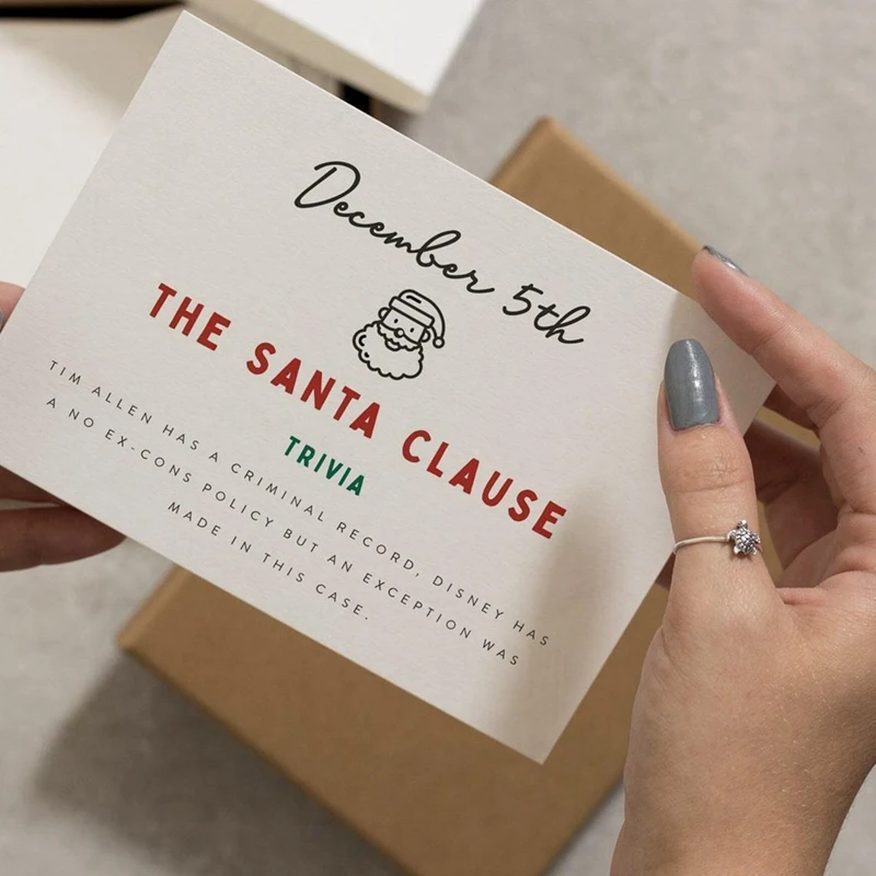 크리스마스 강림절 달력 카드, 카운트다운 달력 카드 세트, 24 일 인사 카드, 기념 24 개