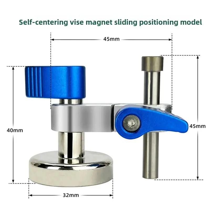 A19F-CNC Workpiece Locator Magnet Locator Positioner Auxiliary Parallel Magnetic Suction Auxiliary Vise Self Centering Vice