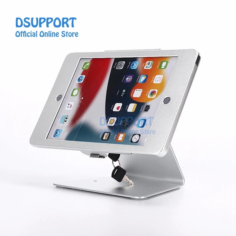 

Fit for ipad 10.2 /10.5 inch Tablet desk stand anti-thief Lockable Metal Tablet Holder