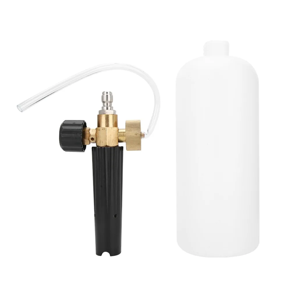 1 Liter Bottle Snow Foam Lance 1/4 Inch Quick Connector Adjustable Nozzle Car Foam Blaster Universal Pressure Washer Foamer