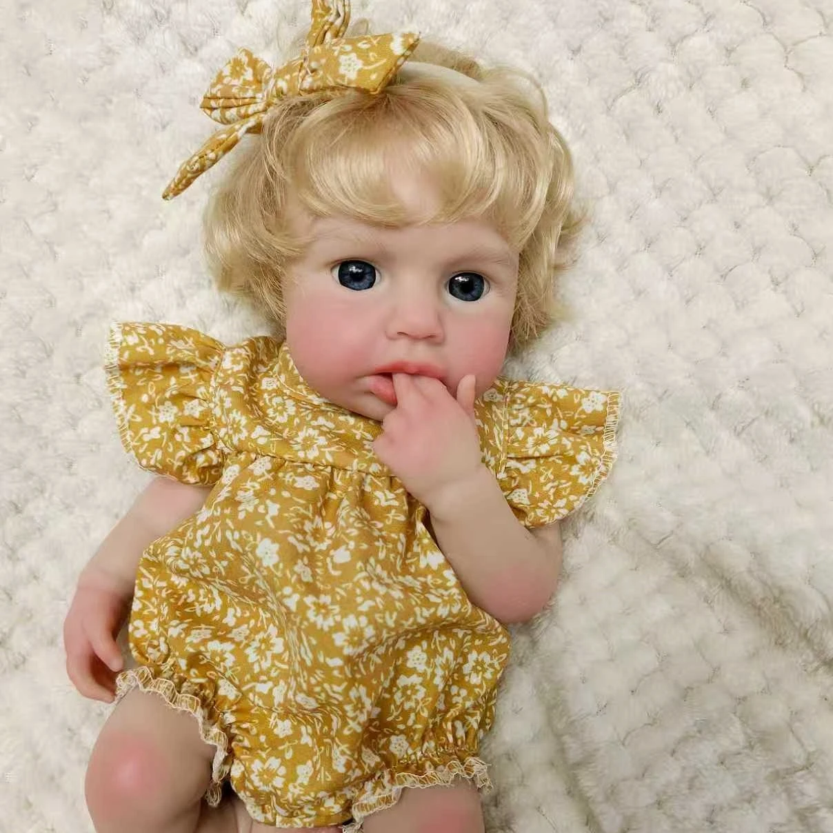 33 cm Full Silicone Realistic Reborn Doll, Washable, Open Mouth, Rooted Hair, Adorable Newborn Doll, Bebe Reborn De Silicona