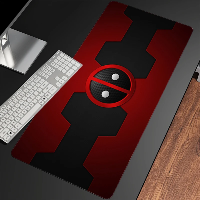 لوحة ماوس Gamer Large XXL Lock Edge Deadpool Computer Notebook PC المطاط ماوس السجاد ملحقات الألعاب لوحة المفاتيح حصيرة مكتبية