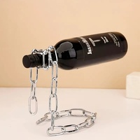 Iron Chain Wine Rack Creative Simple Wine Bottle Holder Magical Whisky Display Stand Home Kitchen Decorative Crafts Ideal Gifts