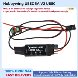 Hobbywing UBEC 5A V2 Air High Voltage Regulator Module 2-8S 5V 6V 7.4V 5A Adjustable BEC For Crawler