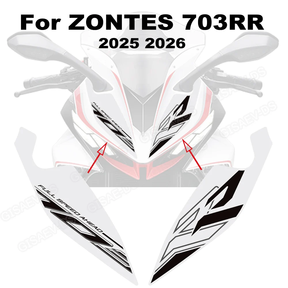 Naklejki na zbiornik motocyklowy 703 RR, przednie naklejki dekoracyjne, wodoodporne naklejki, akcesoria DO Zontes 703RR ﻿ 2025 2026
