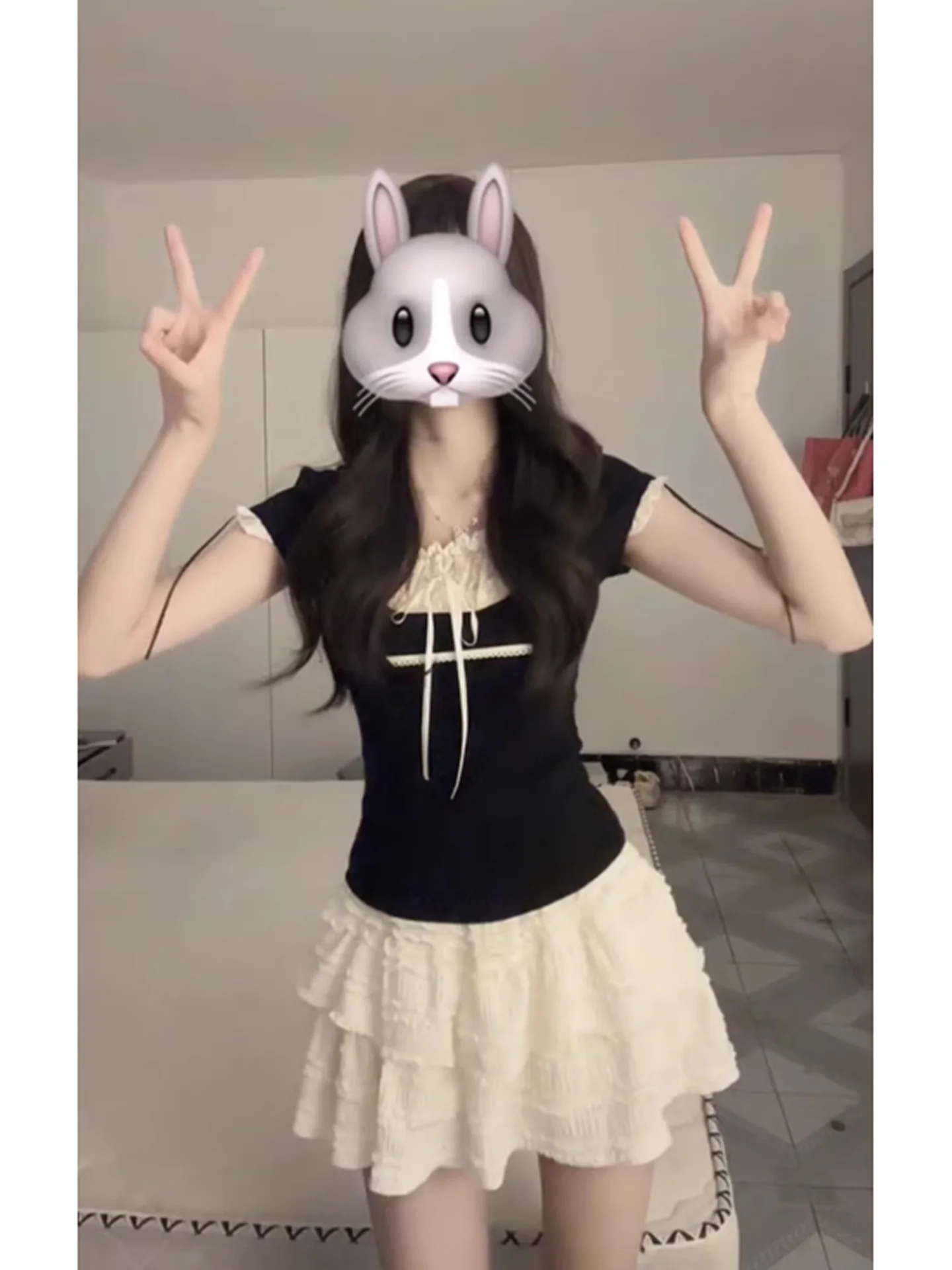 スイート プチ パフィー ケーキ スカート レディース 夏 新しい レトロ ハイウエスト スリミング 多用途 f-length スカート フィットネスなどに