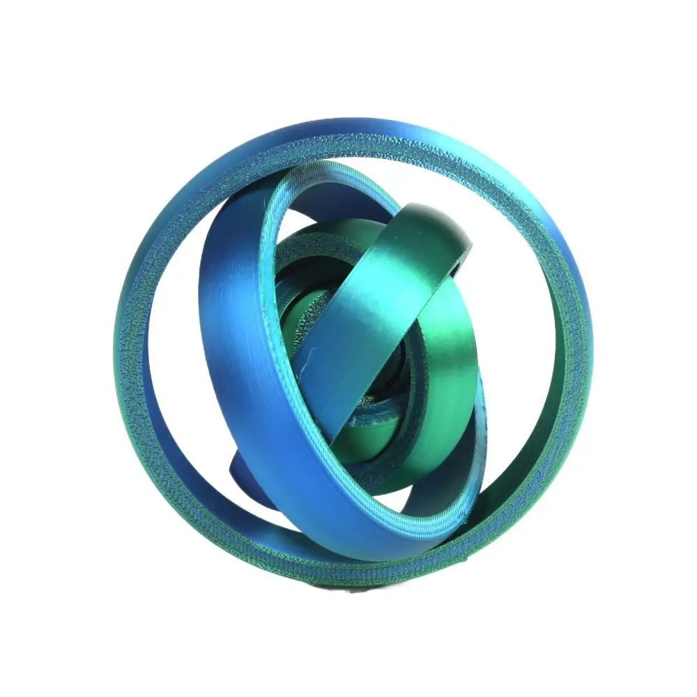 O-förmige rotierende Kugel Infinite Flip 3D-Druck Fidget Dekompressionsplatte Lustige Angstlinderung Pädagogischer Spinner ADHS