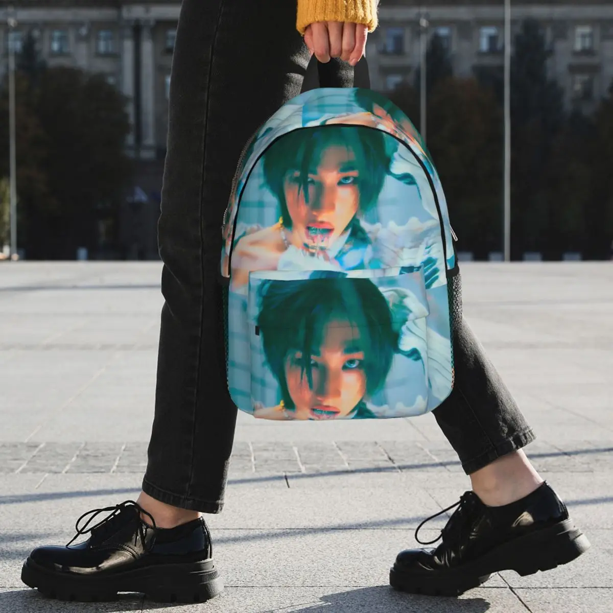 حقيبة ظهر Stray Kids Hyunjin للطلاب والأولاد والبنات حقيبة كتب للأطفال حقيبة مدرسية حقائب كتف للكمبيوتر للرجال والنساء