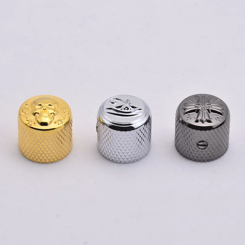 

Электрическая гитара, бас, 1 шт., оригинальная металлическая купольная Кнопка громкости в виде черепа/Креста/глаз Хоруса, выпуклый выпуск 02/03