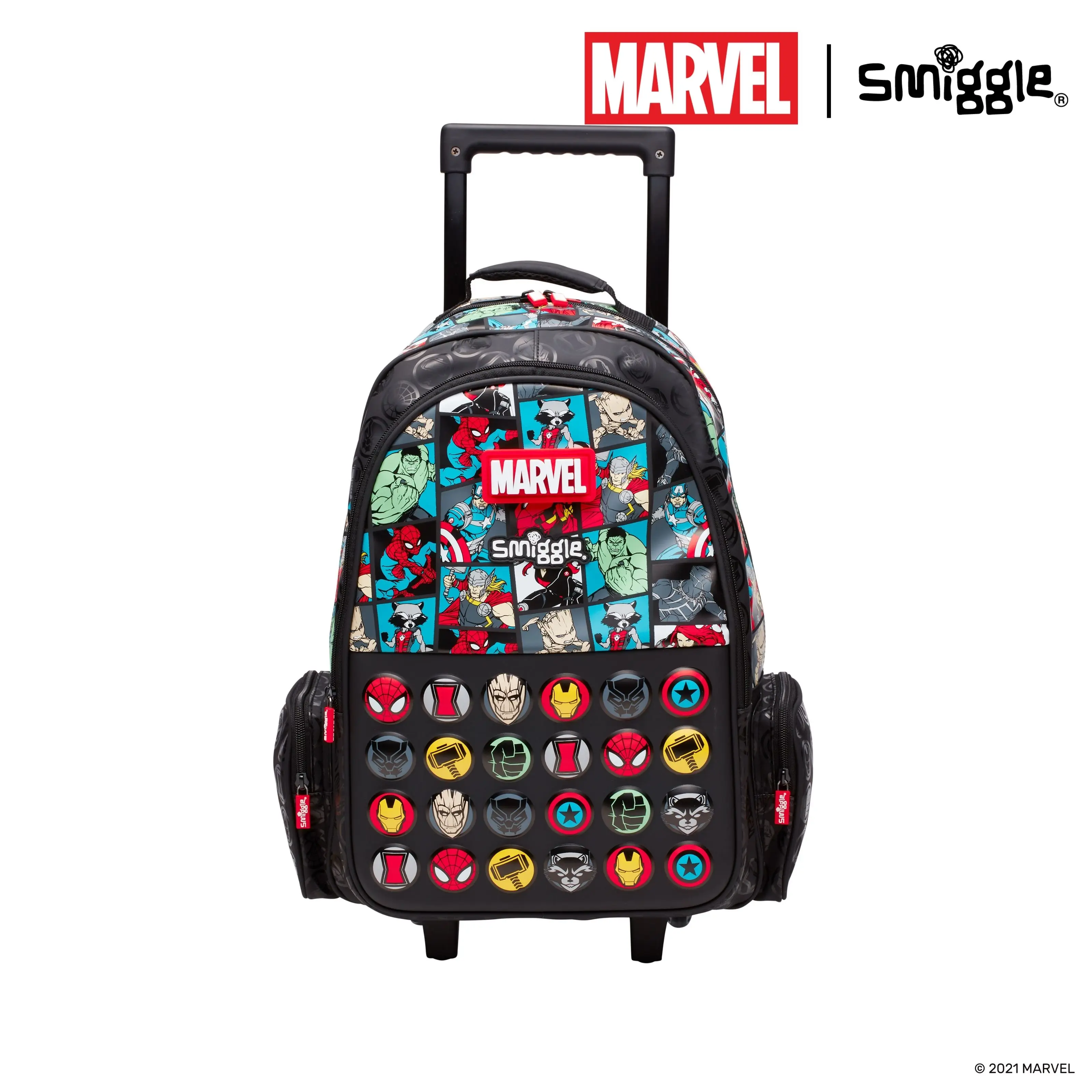 MINISO Disney Mermaid  Trolley School Bag Can Back Large Student Travel Backpack Backpack Travel