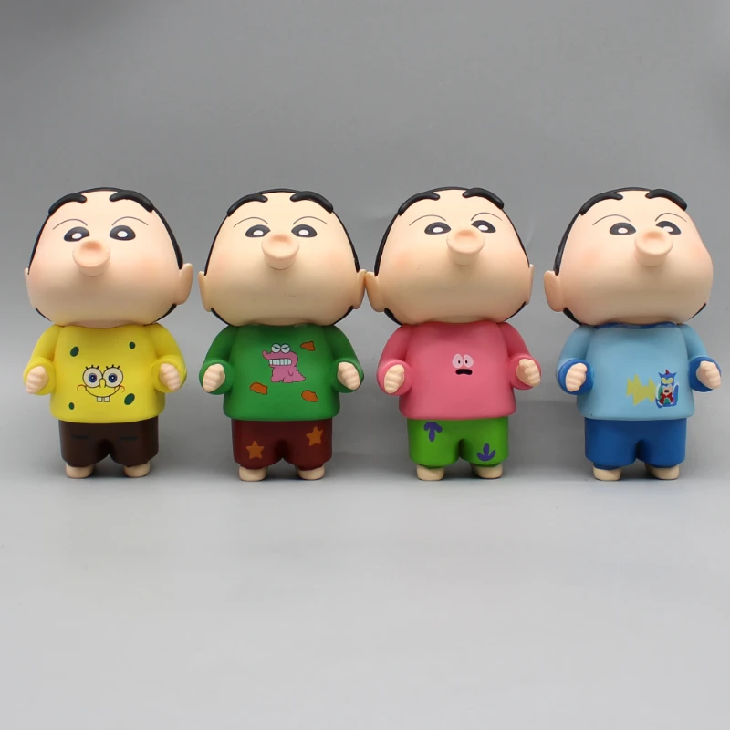 Cute Kawaii Crayon Shin Figure Frog Shinnosuke Nohara Cartoon Doll Shin-chan Figures Cos Series Model PVC Cute Decoration Toys