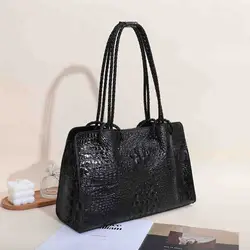 American Style Top Quality Women Bag Alligator Pattern Shoulder Handbag Luxury Female Crocodile Bags Large 38cm Tote 2023 New