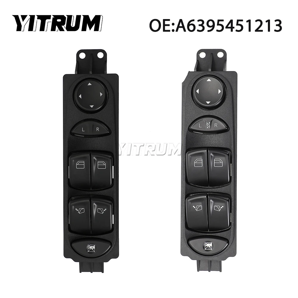 

YITRUM A6395451213 A6395450413 Window Control Switch For Mercedes Benz W639 Vito Viano 2004 2005 2006-2010 2011 2012 2013