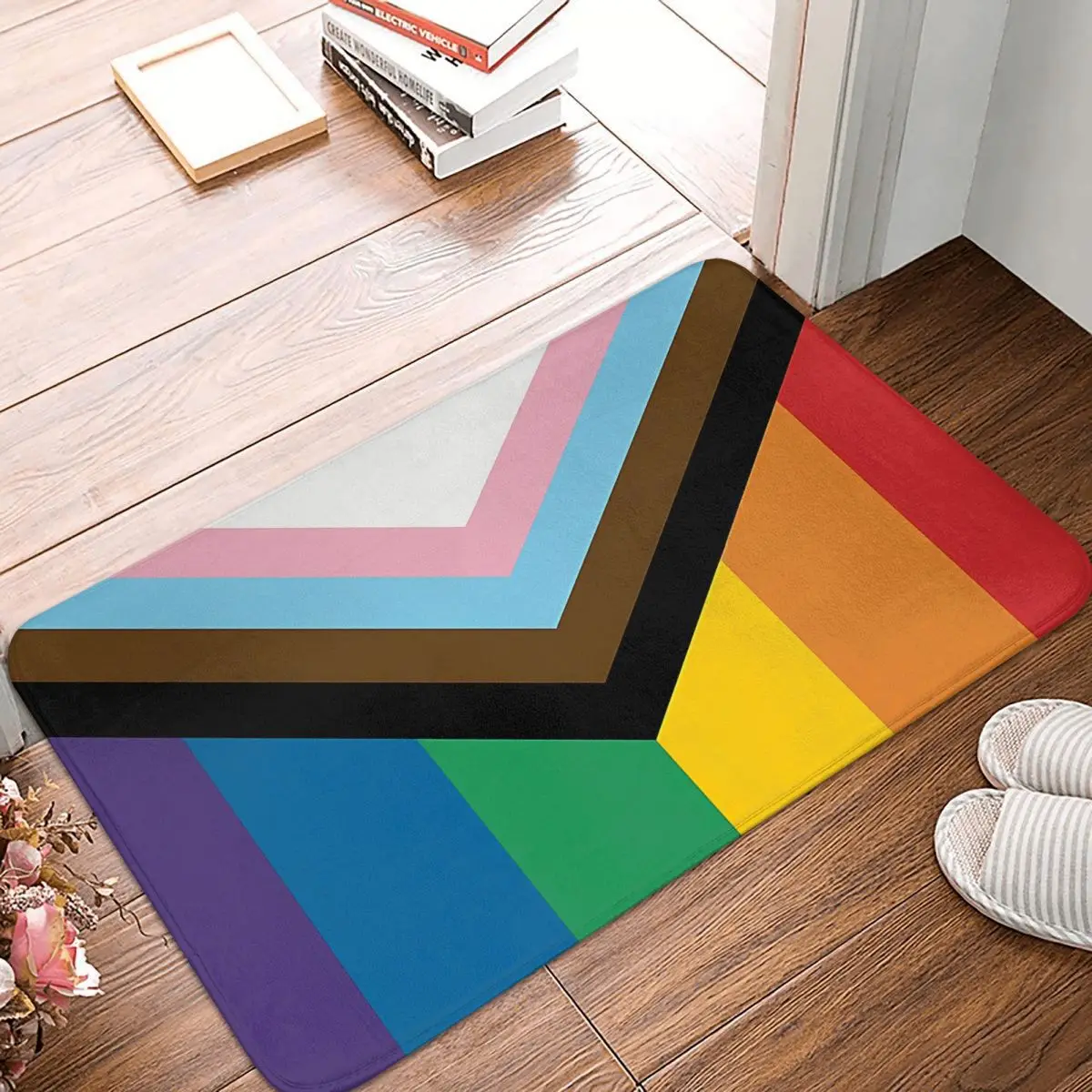 Philadelphia Rainbow Pride Flag Proud LGBTQ+ Community Pride Flag Meme Y2K Bedroom Mat Rug Home Doormat Kitchen Carpet Balcony