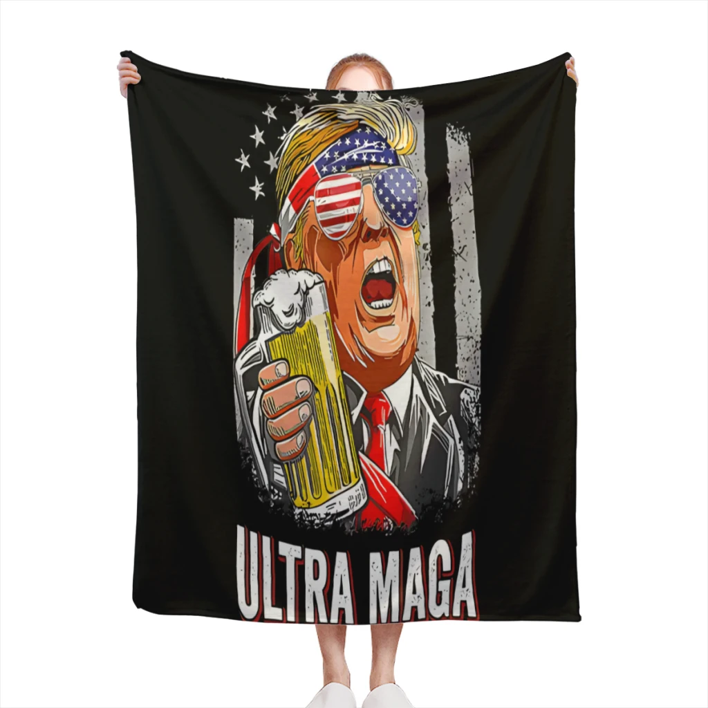 Anti Joe Biden Ultra Maga 49 Medium Blanket Comforter Flannel Soft throw Blankets Warm Home and Decoration