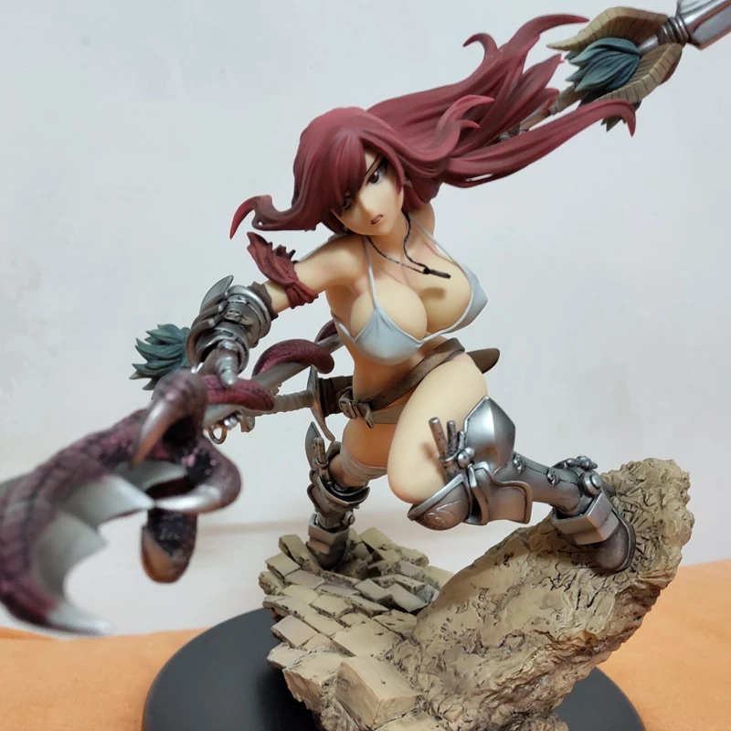 1/6 Erza Scarlet The Knight Ver. Unpainted Unassambled PVC Recast Diy Gk Figure White Model Kit W_2873