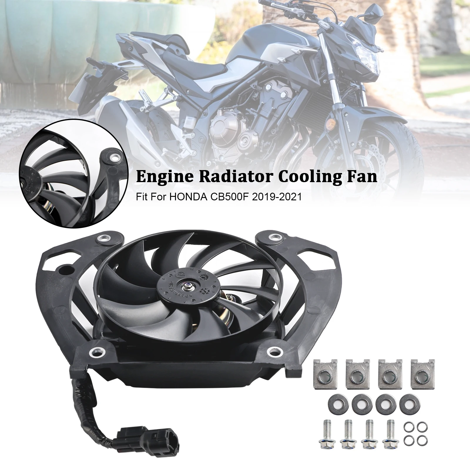 Topteng Engine Radiator Cooling Fan Blade For HONDA CB500F CB 500 F 2019 2020 2021