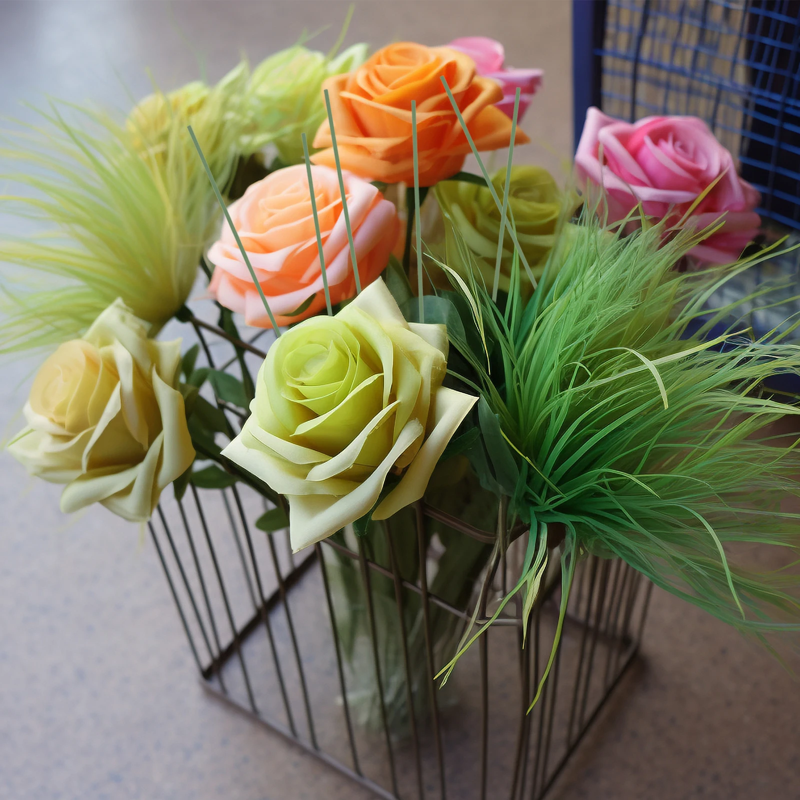 

100Pcs Fake Flower Rod Artificial Floral Wire 30cm Flexible Handmade Flower Branch DIY Craft Supplies Fake Plant Stake