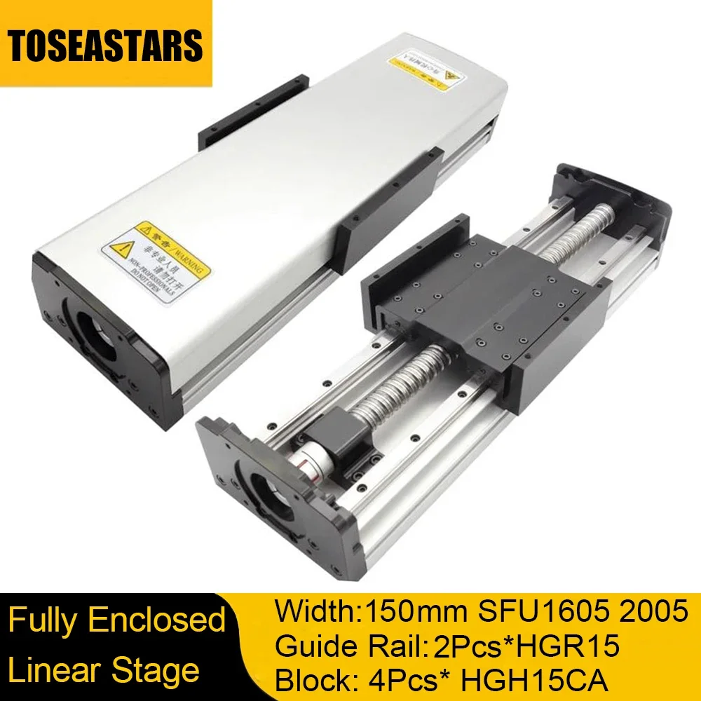 

Полная Закрытая линейная нагрузка 150 м, пылезащитная крышка, Линейный модуль 50-2000 мм, StrokeSFU1605 1610 2005 HGH15 HGR15CA