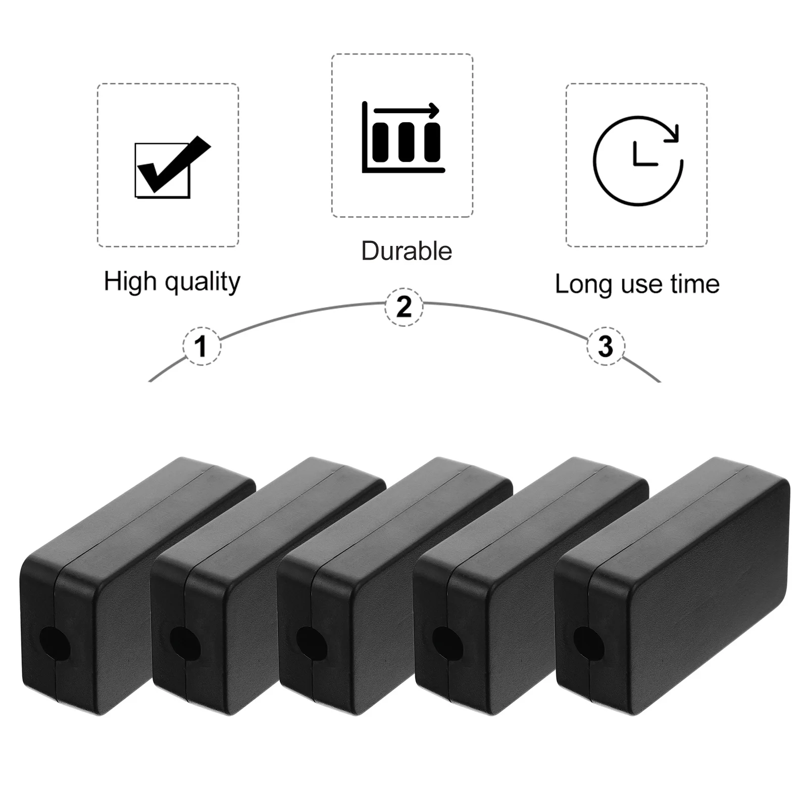 

5Pcs Durable ABS Plastic Electrical Junction Box Waterproof Dustproof DIY Project Case for Lighting Switching Power Supply