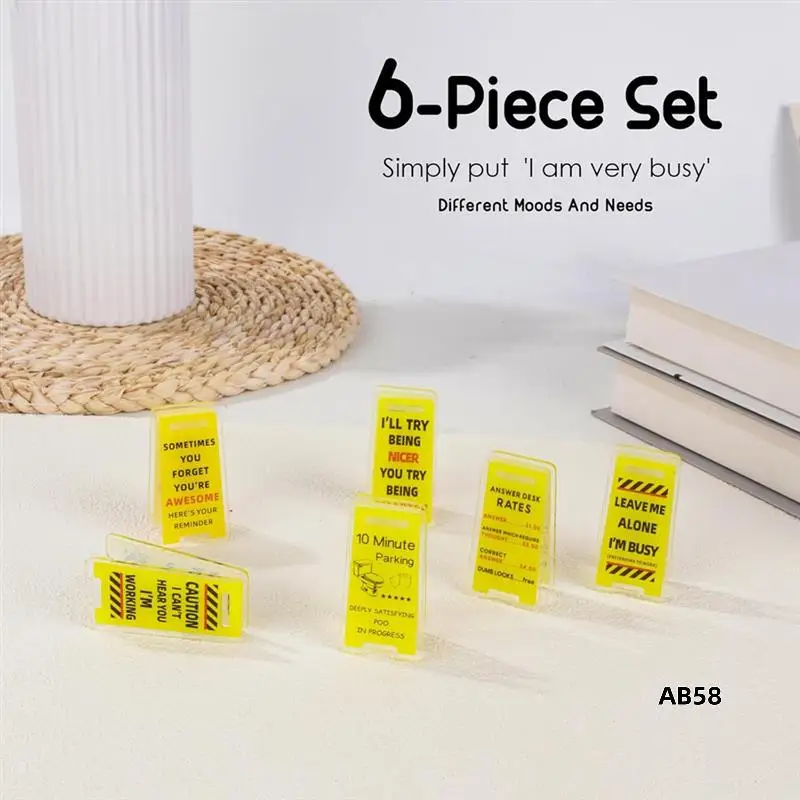 

Забавный держатель для заметок — 6 зажимов для держателей для заметок, негатизируемая настольная вывеска для офиса, забавные настольные вывески