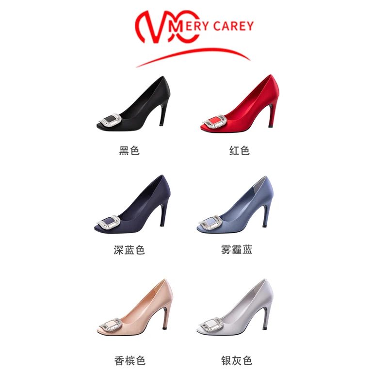 Shoes For Women Elegant woman heels rhinestone Silk Designer Pumps Women\'s shoes 2024 trend Luxury High Heels Party Ladies Shoes