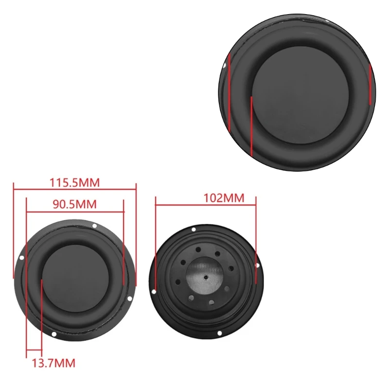 Bass Radiator Speaker Diaphragm Auxiliary Strengthen Bass Vibration Membrane Passive Radiator for Woofer Speaker DIY
