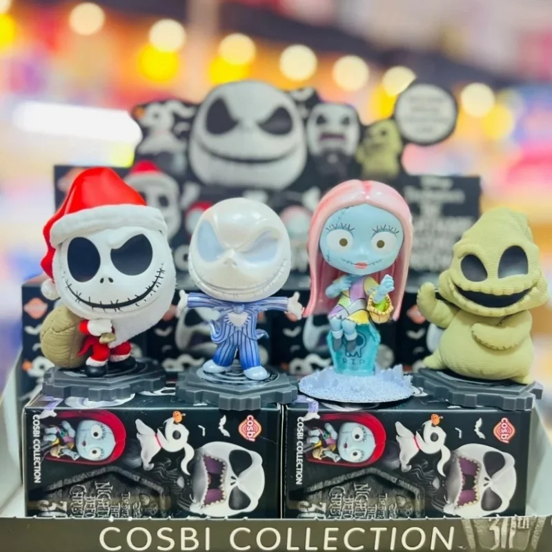 

2024 Hot Toys The Nightmare Before Christmas Blind Box Figures Jack Sally Cosbi Collectible Figurine Dolls Holiday Birthday Gift
