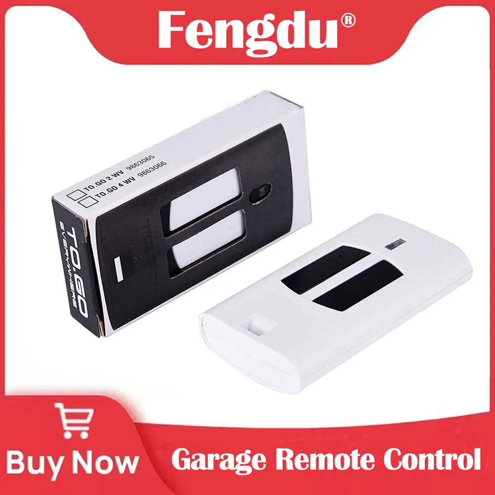 Control remoto para puerta de garaje 433.92mhz con código variable TO.GO 2WV 2WP, control remoto para abridor de puerta de garaje