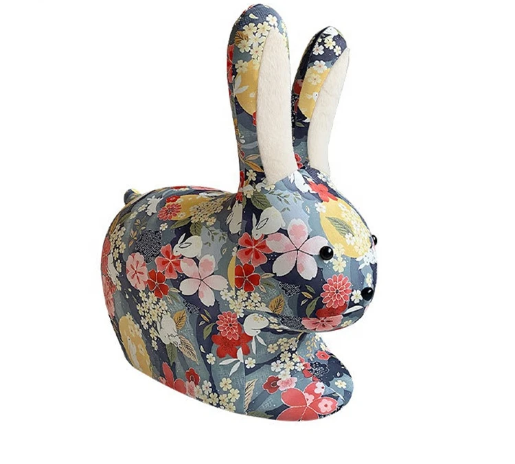 Modern Living Room Nordic Luxury Kid Furniture Child Foam Rabbit Kids Chair for Party with wheel