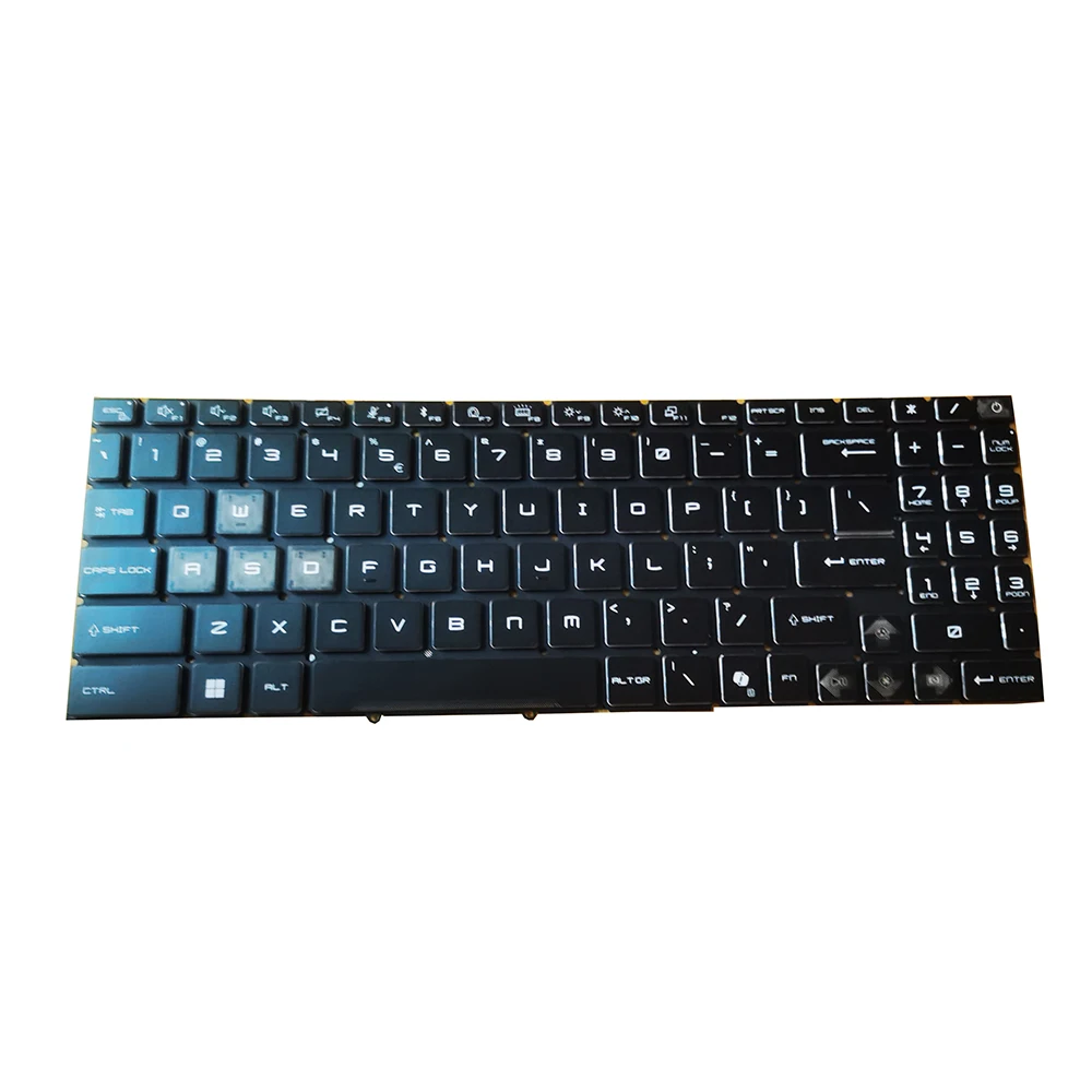 YD Black Laptop Per-Key RGB Backlit Keyboard For MSI Stealth A16 AI+ Mercedes AMG Motorsport A3XW A3XWGG English US Without Fram
