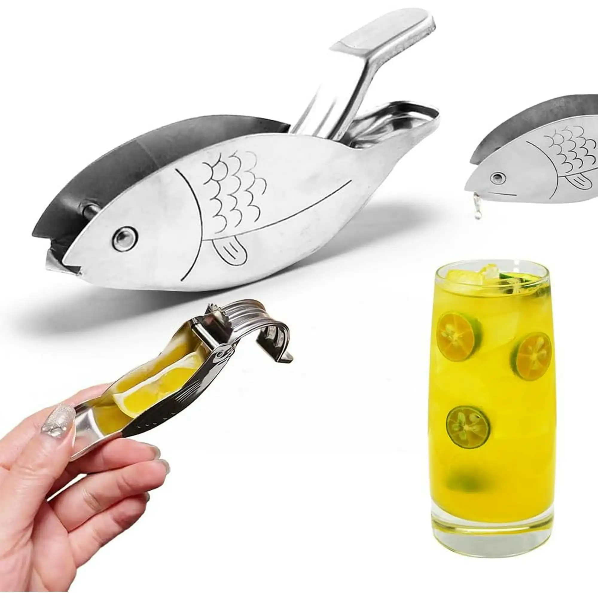 

15pcs Food Grade Stainless Steel Lemon Juicer Manual Lemon Juicer Lemon Slice Squeezer Citrus Squeezer Kitchen Citrus Juice