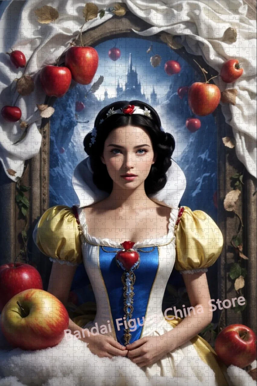 The Snow White Anime Print Jigsaw Puzzles for Adults 300/500/1000 Pieces Cartoon Disney Princess Puzzle Educational Kids Toys