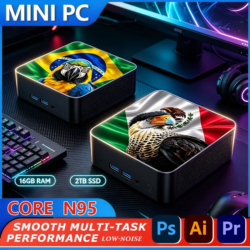 Pc Gaming Compact - Mexico Brazil Flag Mini PC Intel