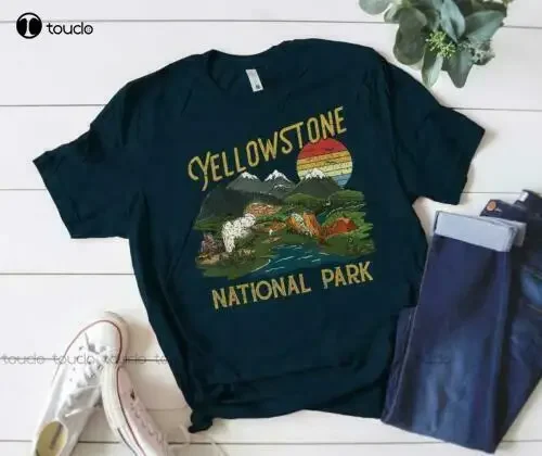 New Vintage Retro Yellowstone National Park T Shirt T Shirt Us National Womens Shirt Cotton Tee Xs-5Xl Unisex Fashion Funny