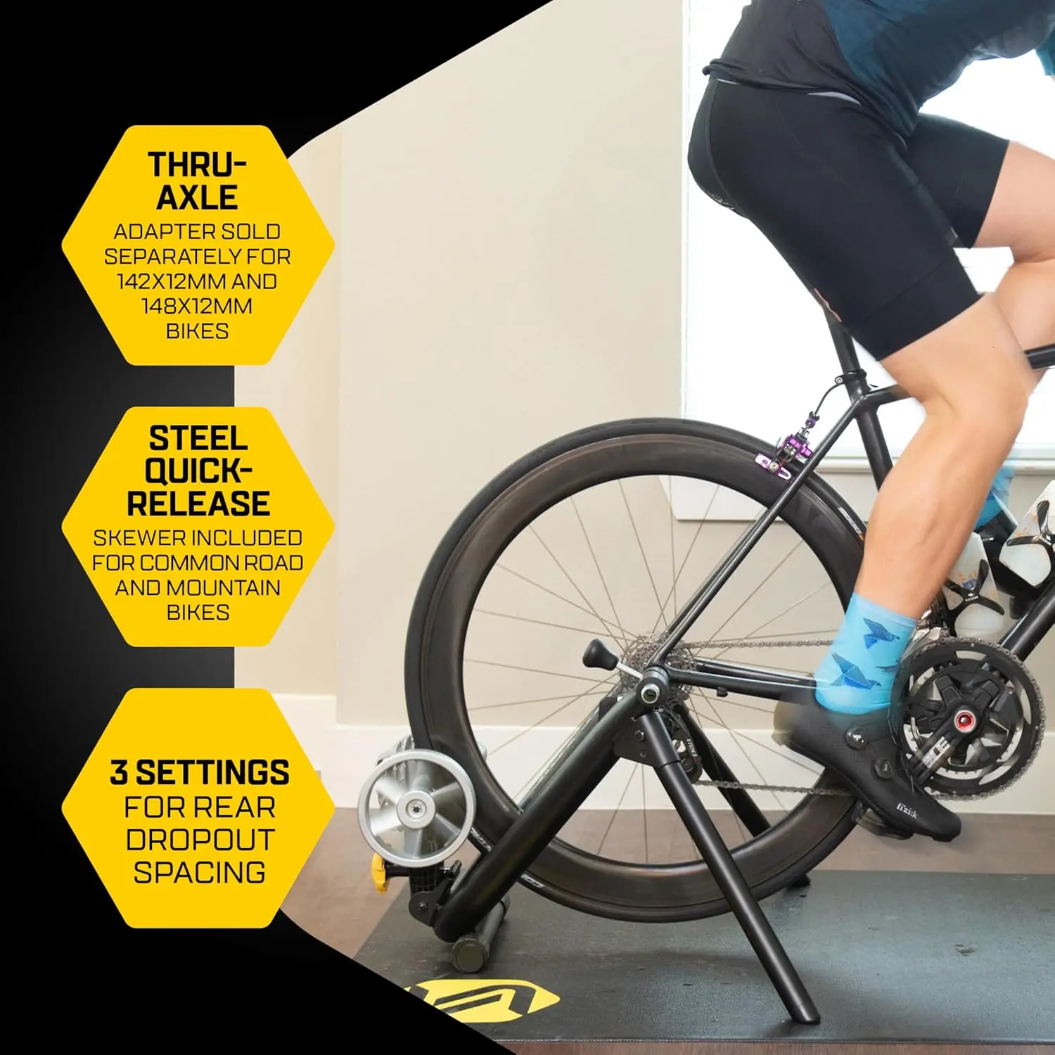 Fluid2 Indoor Bike Trainer, Smart Equipped Option, Fits Road and Mountain Bikes, Compatible with Zwift App